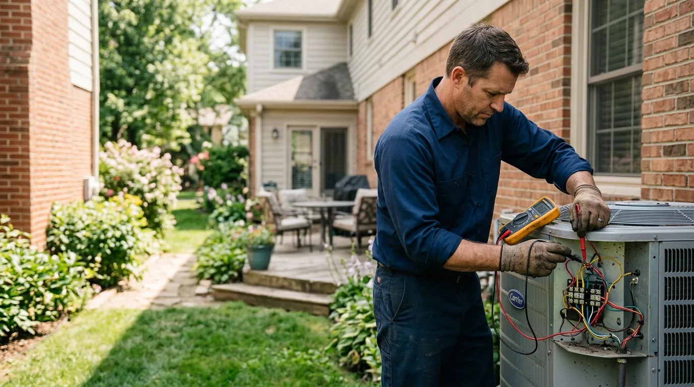 HVAC technician working near Sherborn, MA
